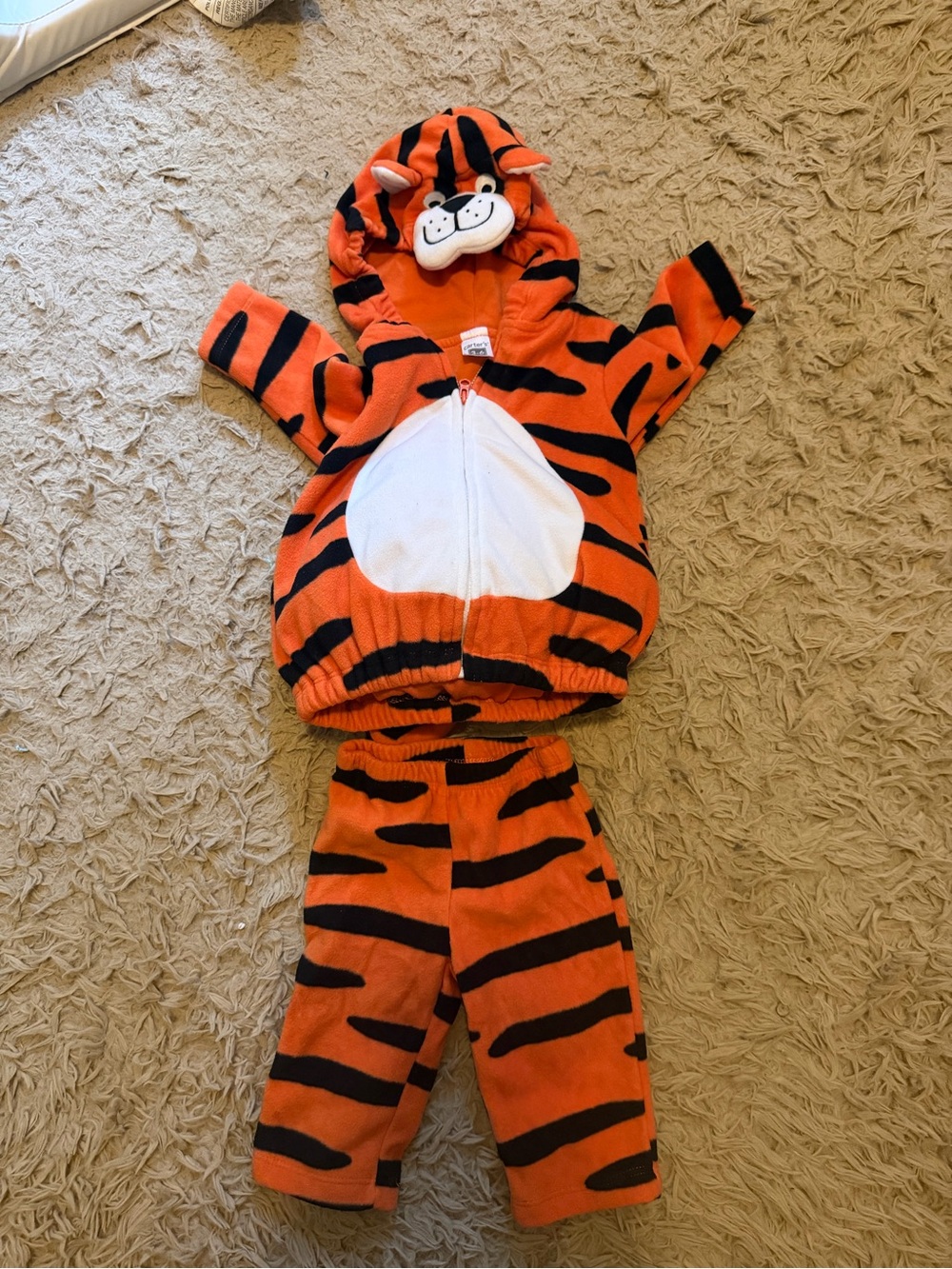 Carter's Orange & Black Tiger Hooded Costume Set - Picture 1 of 4